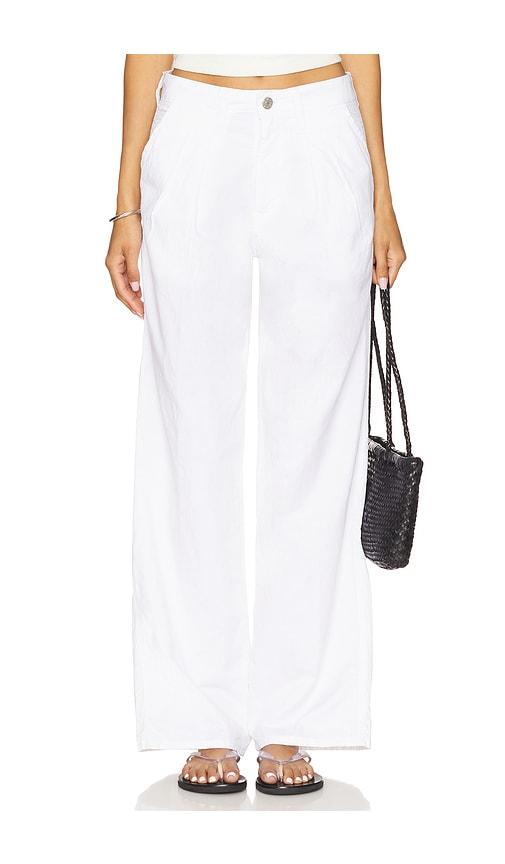 amo denim sheryl trouser in white.