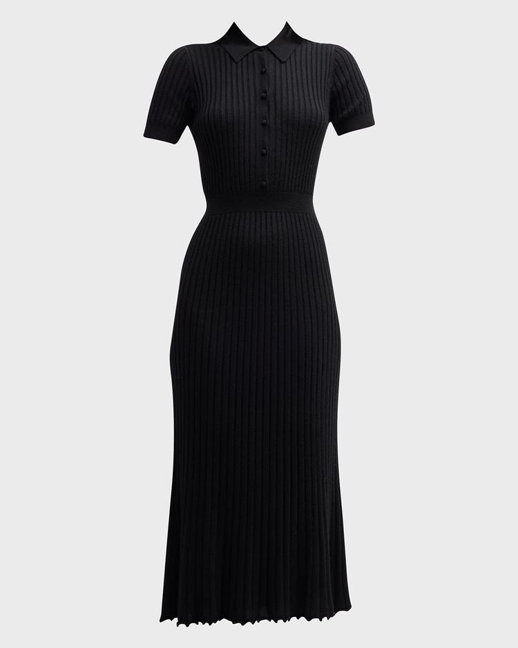 amor polo ribbed cashmere dress