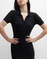 amor polo ribbed cashmere dress