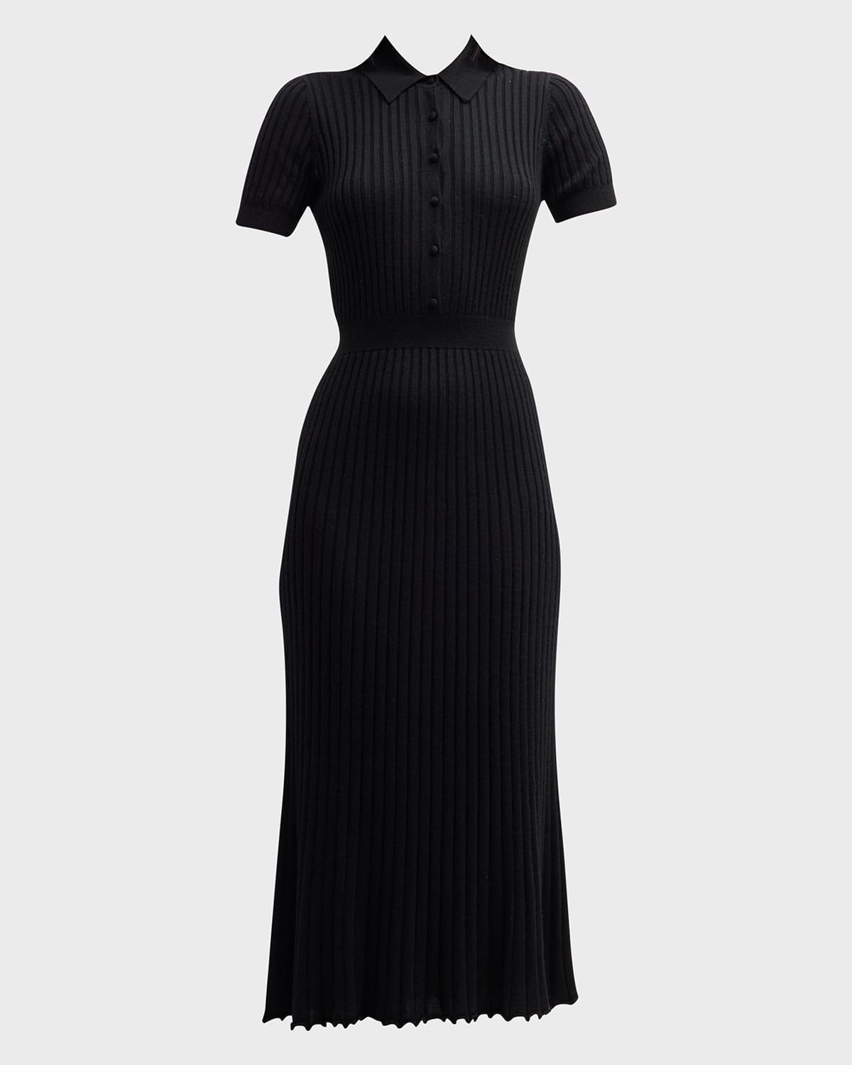 amor polo ribbed cashmere dress
