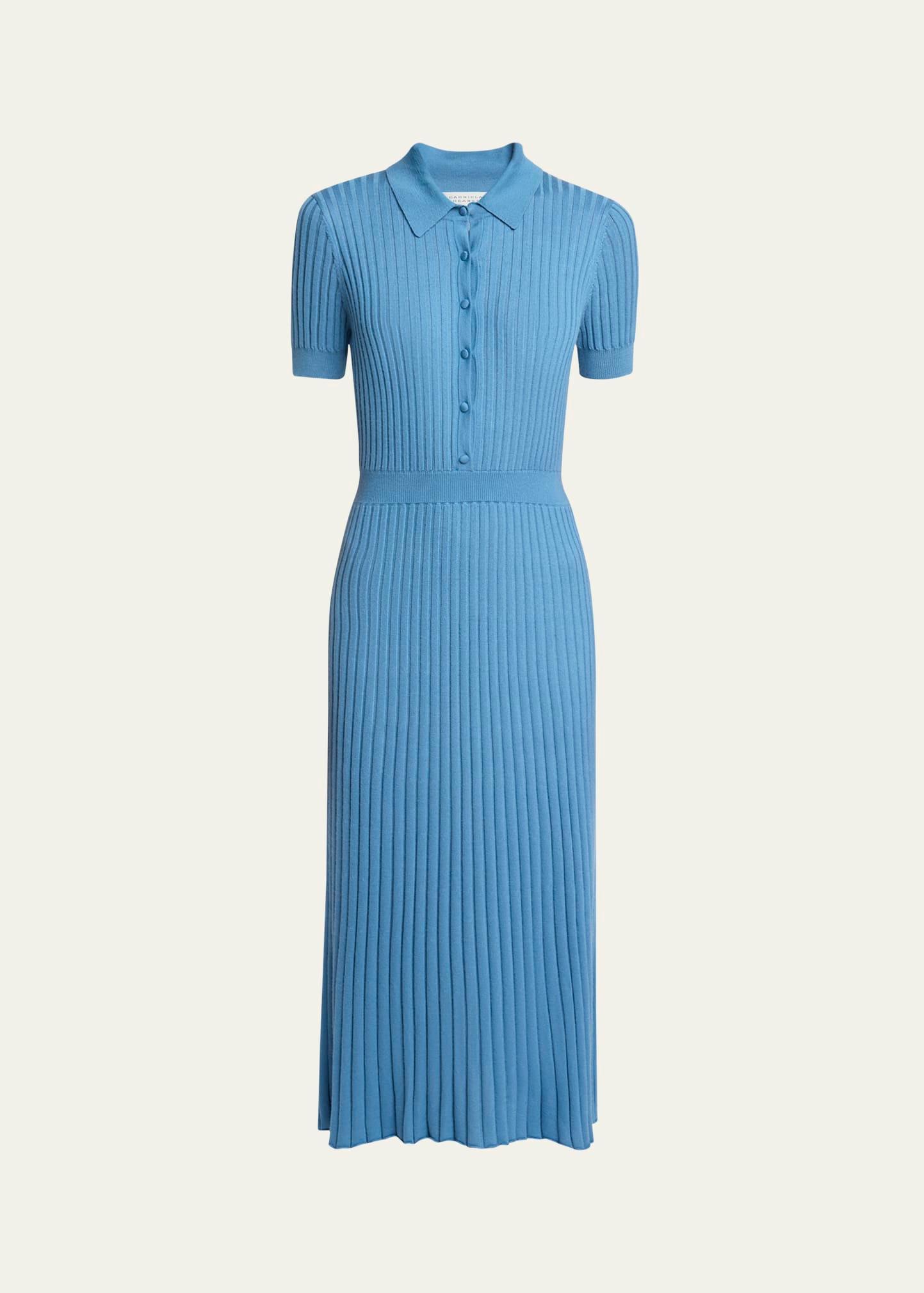 amor ribbed cashmere maxi shirtdress