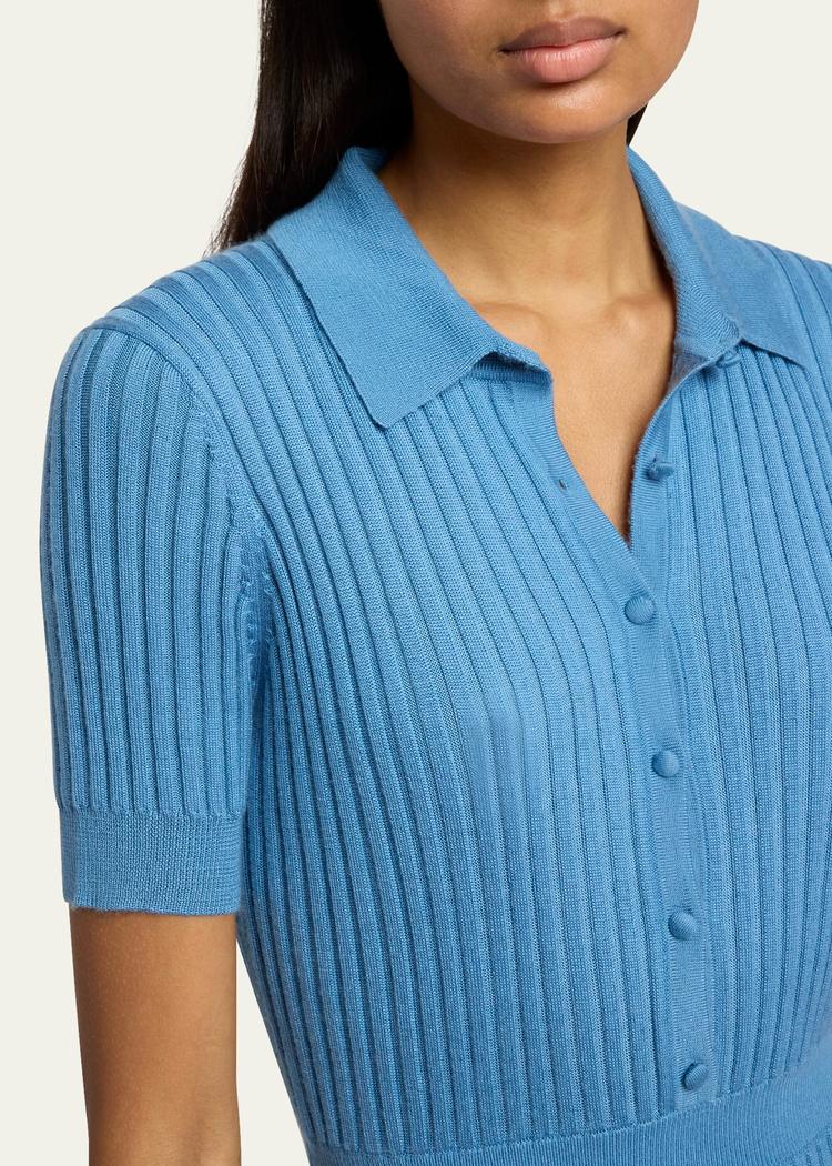 amor ribbed cashmere midi dress