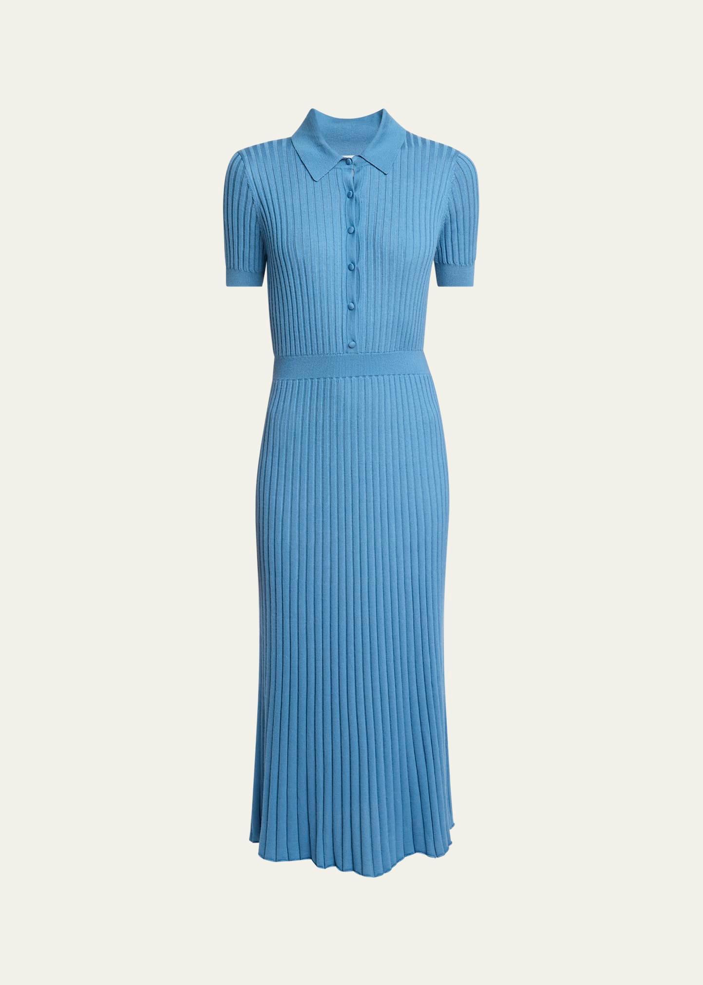 amor ribbed cashmere midi dress