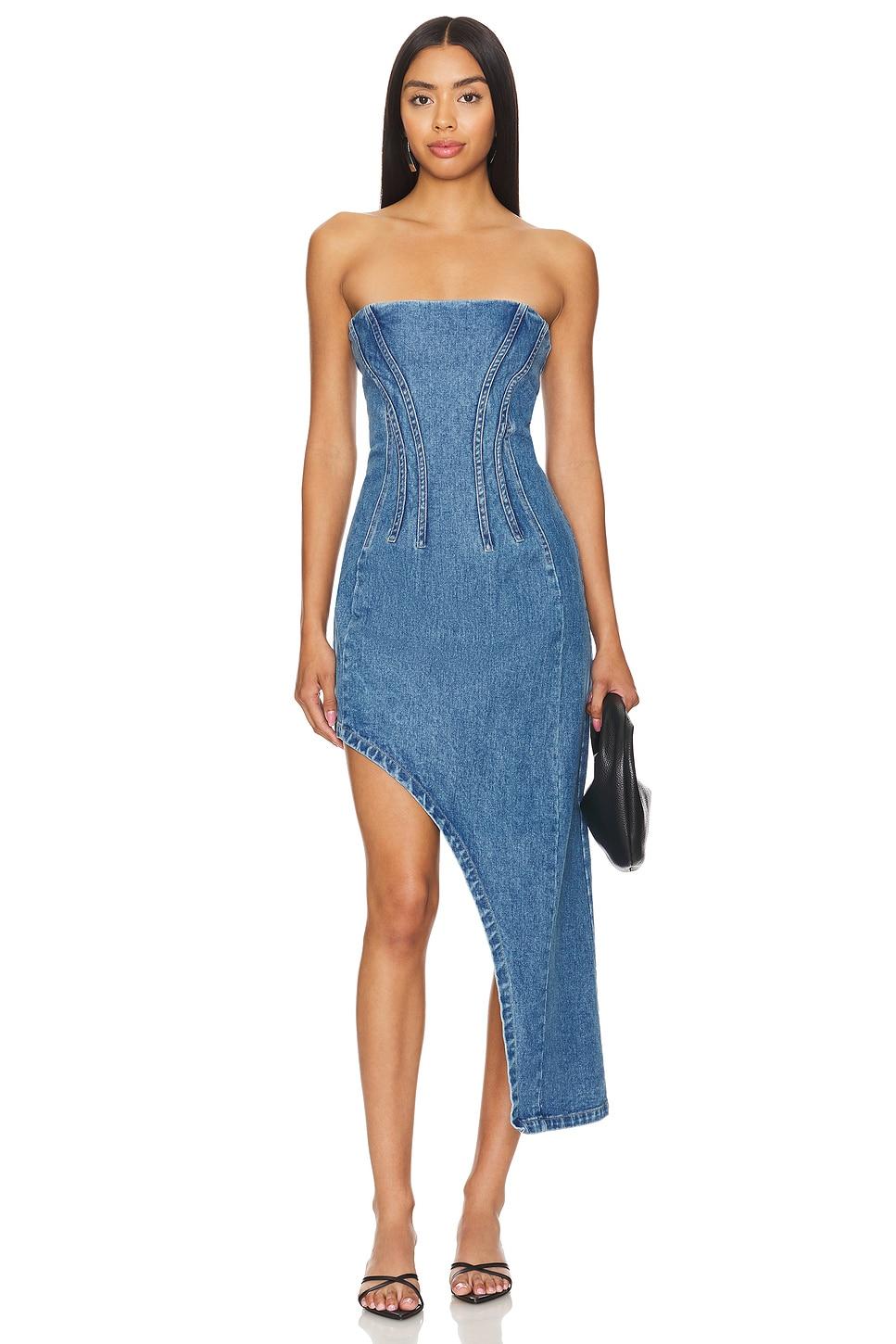 amory denim midi dress