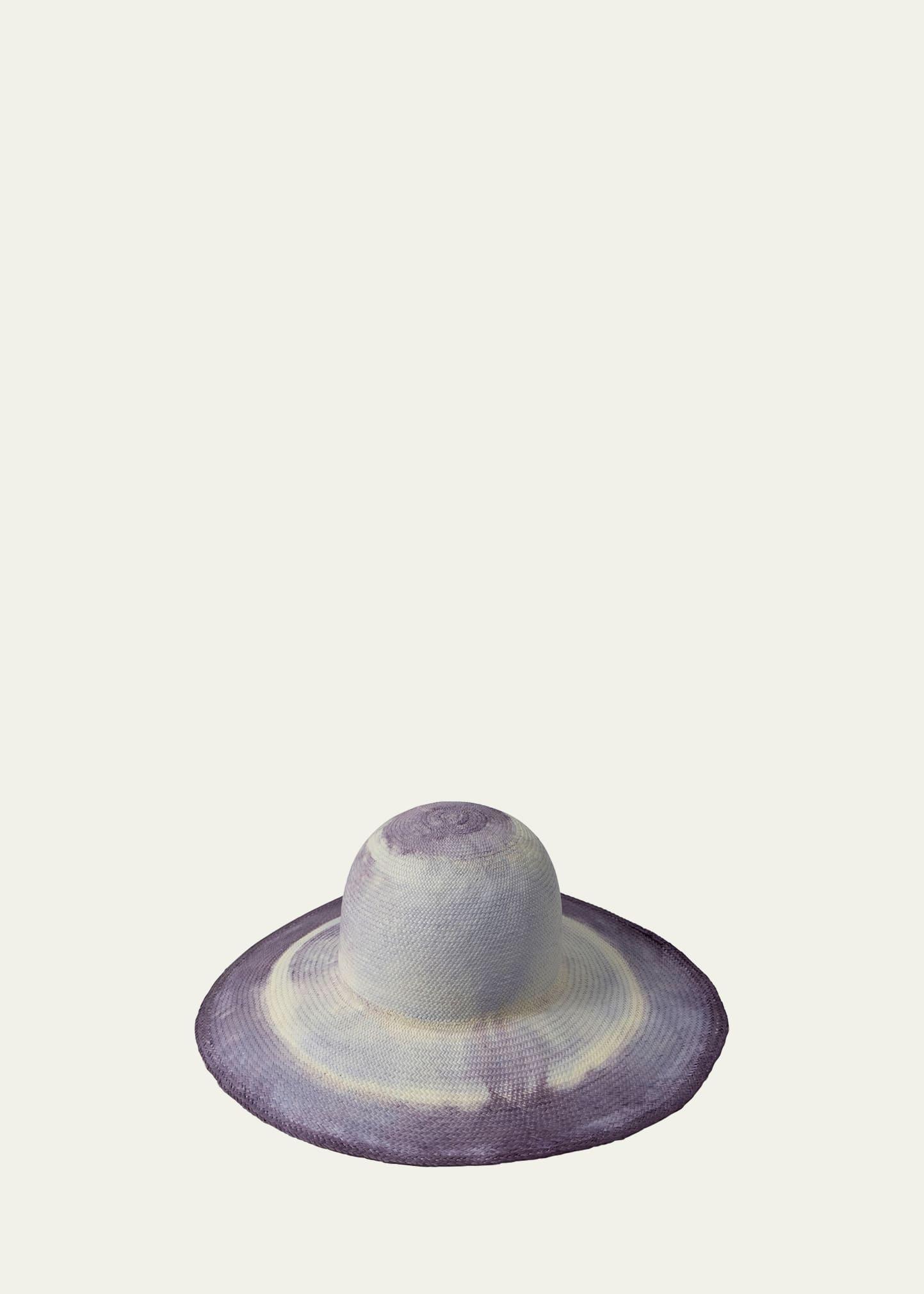 amos two-tone straw floppy hat