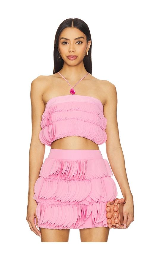 amur capri top in pink.