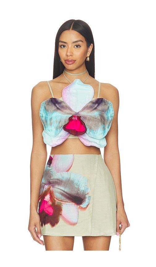 amur maisie 3d orchid top in sage.