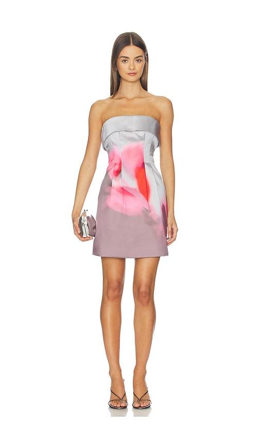 amur zelie mini dress in grey.