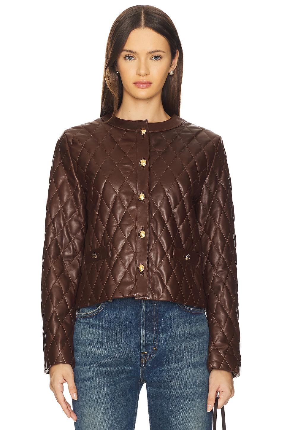 amy leather jacket in bordeaux