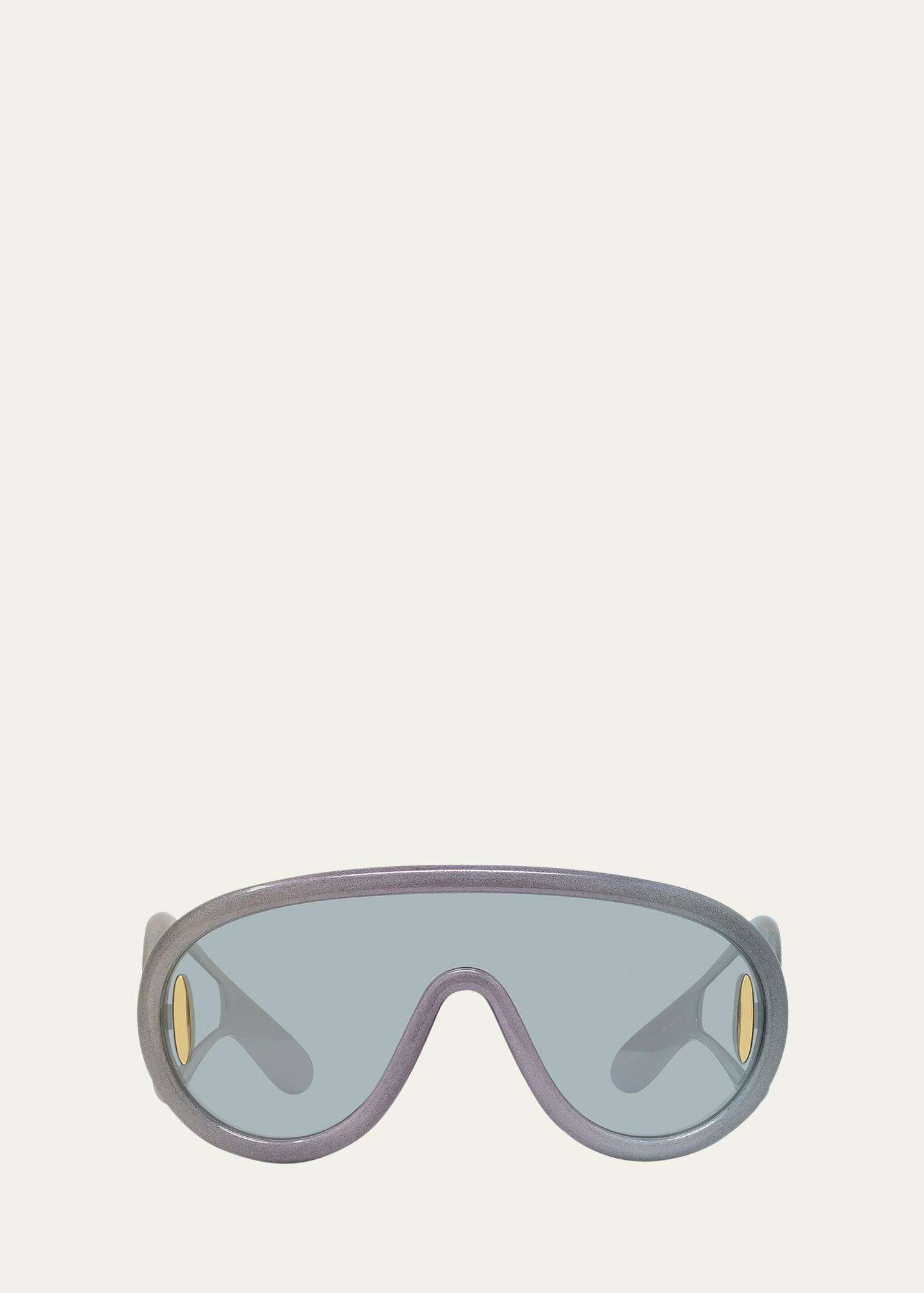 anagram injected plastic shield aviator sunglasses