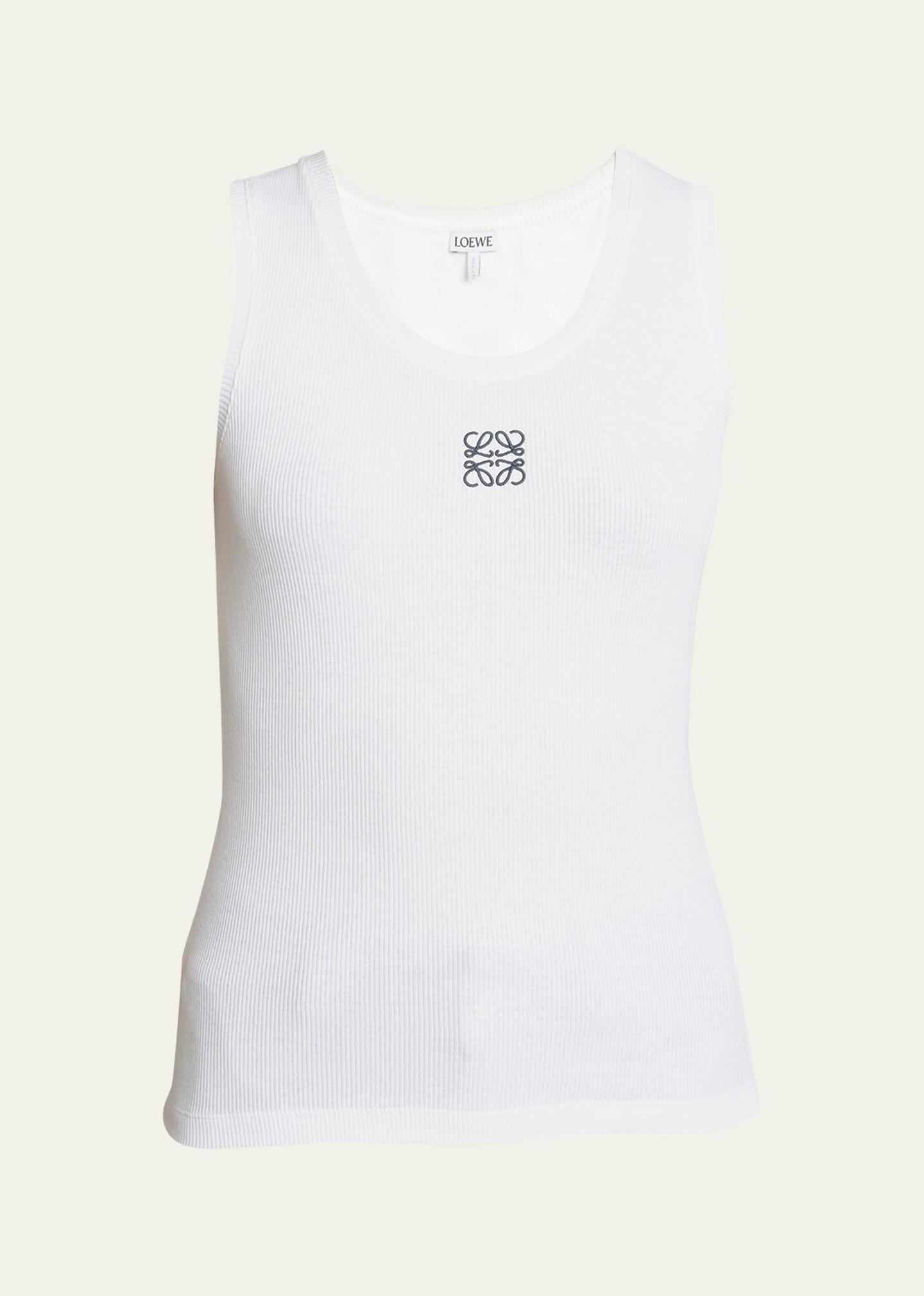 anagram logo ribbed tank top