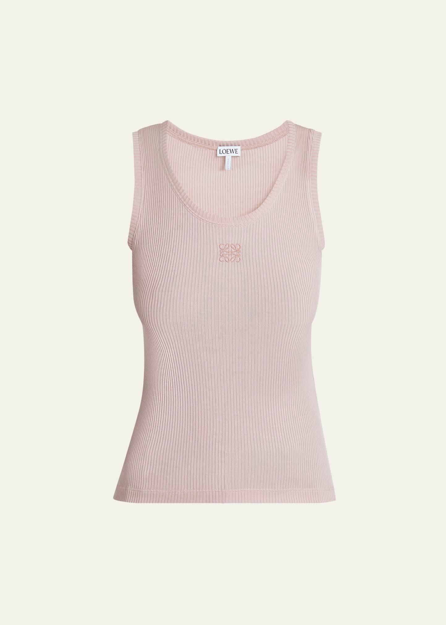 anagram logo ribbed tank top