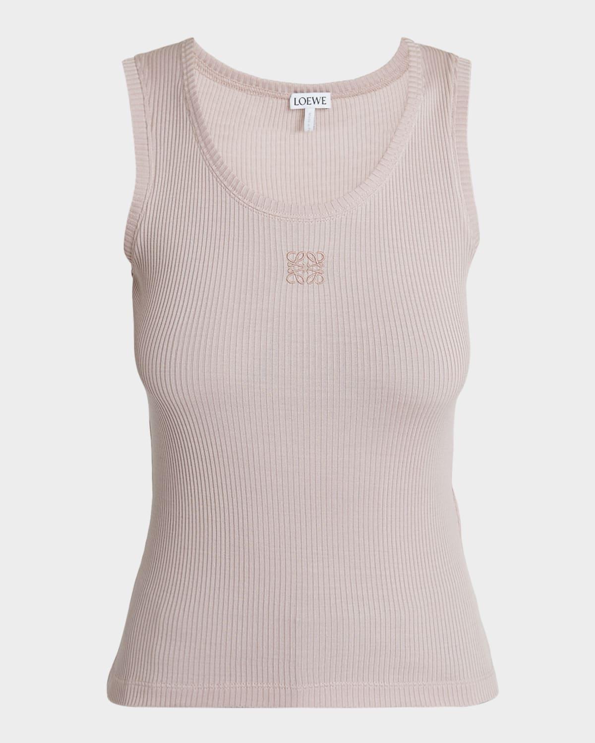 anagram logo ribbed tank top