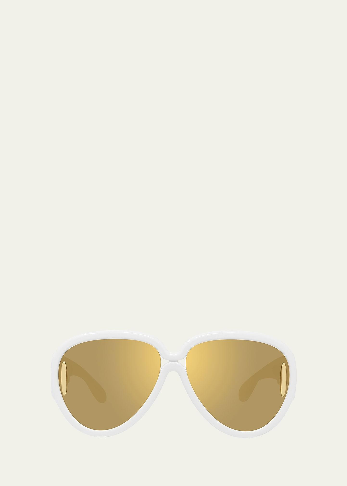 anagram mirrored acetate round sunglasses