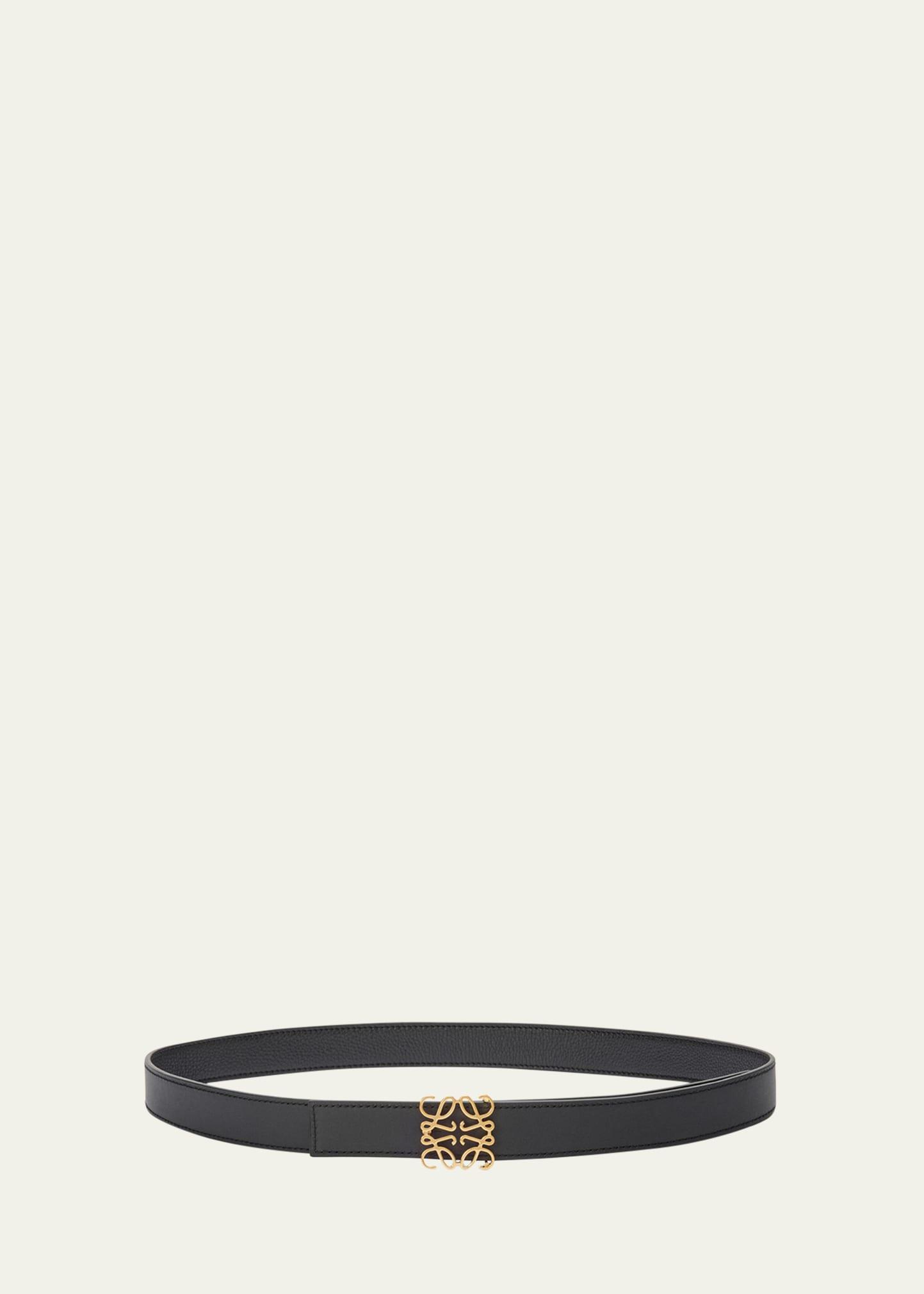 anagram reversible grained leather belt