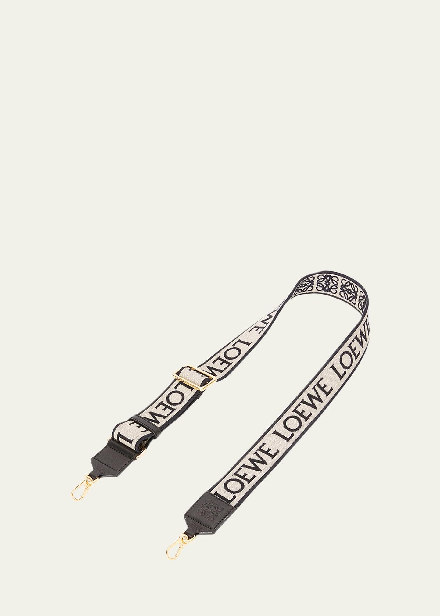 anagram strap in jacquard and leather