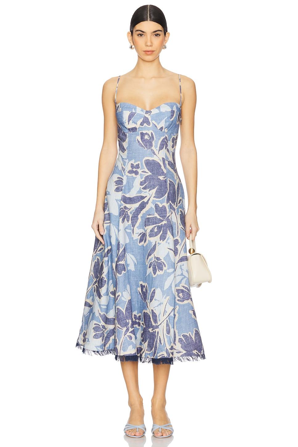 analise bustier midi dress