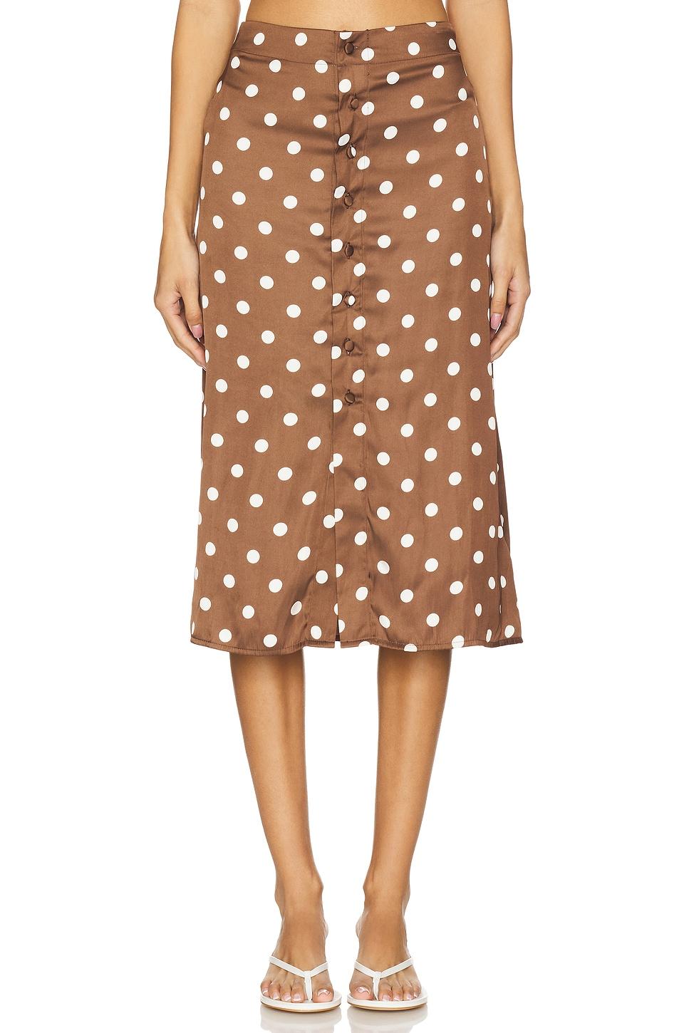 analise printed midi skirt