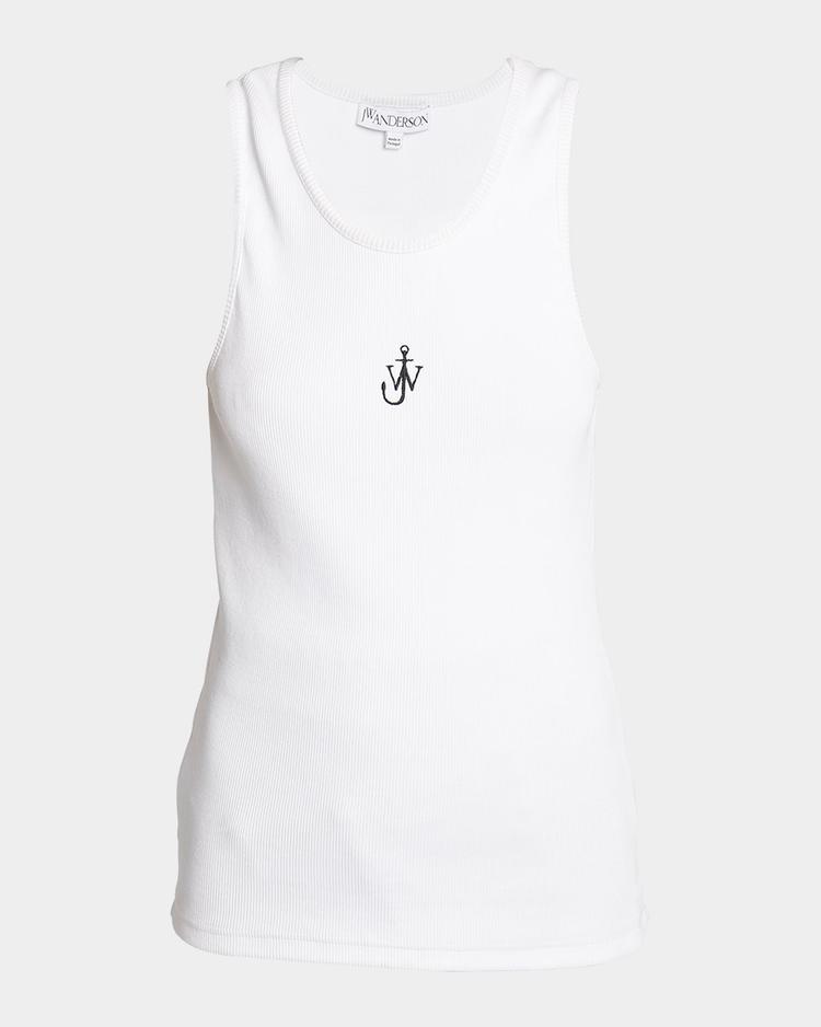 anchor logo embroidered tank top