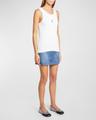 anchor logo embroidered tank top
