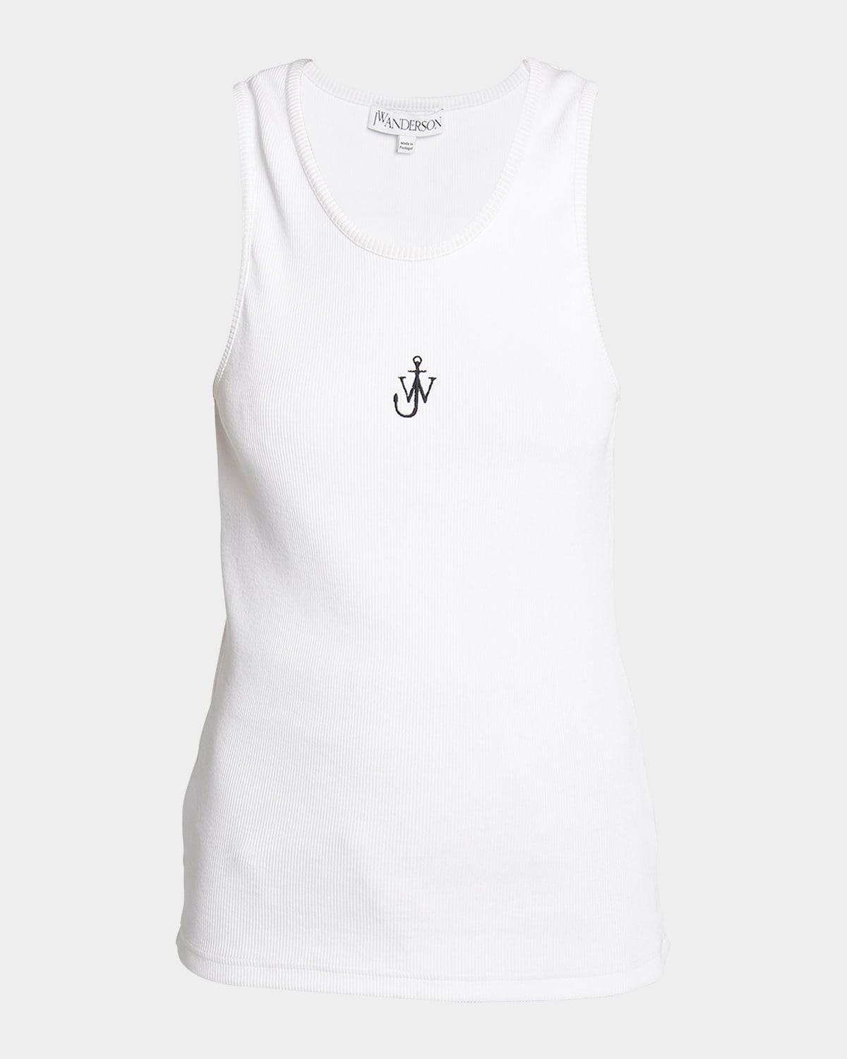 anchor logo embroidered tank top