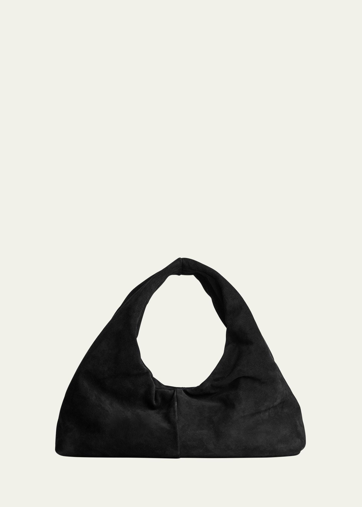 anchor small suede top-handle bag