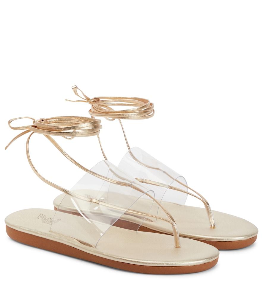 ancient greek sandals eygenia leather and pvc sandals