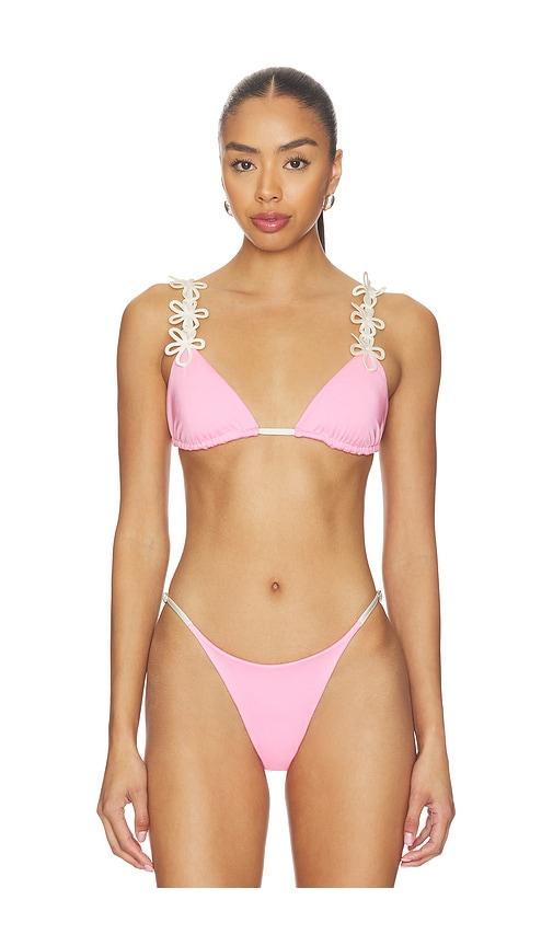 ancora fiori bikini top in pink.