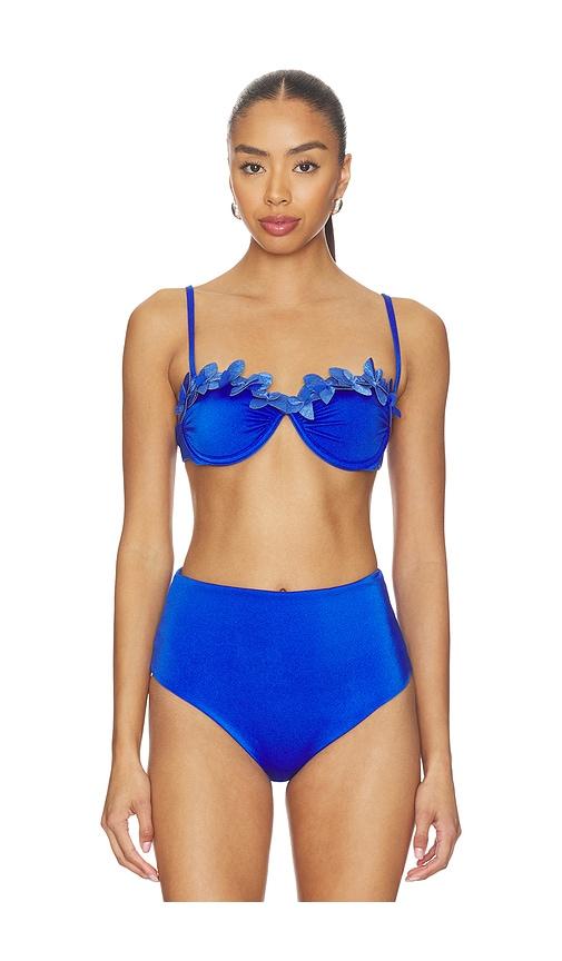 ancora nysa bikini top in blue.