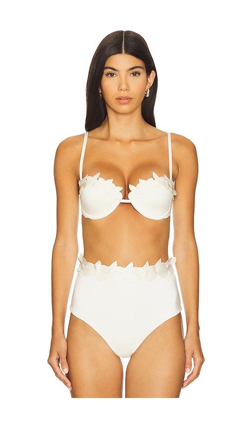ancora sylva bikini top in ivory.