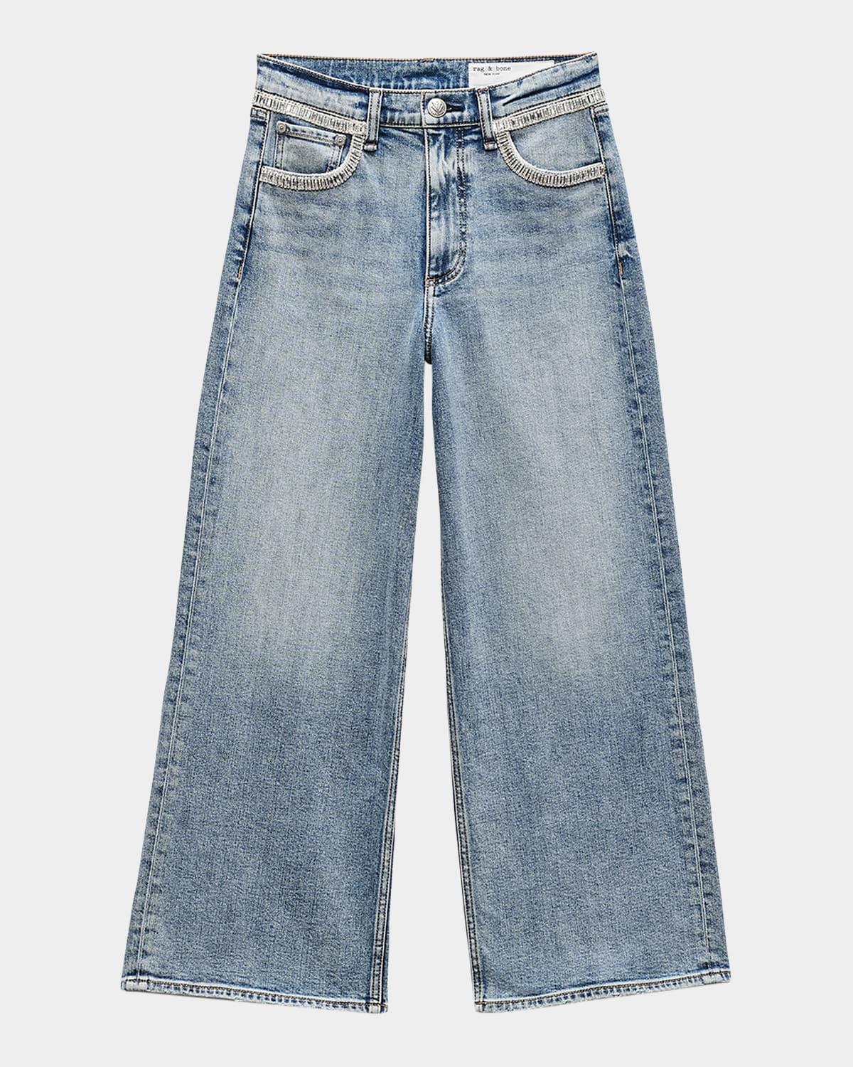 andi embellished wide ankle jeans