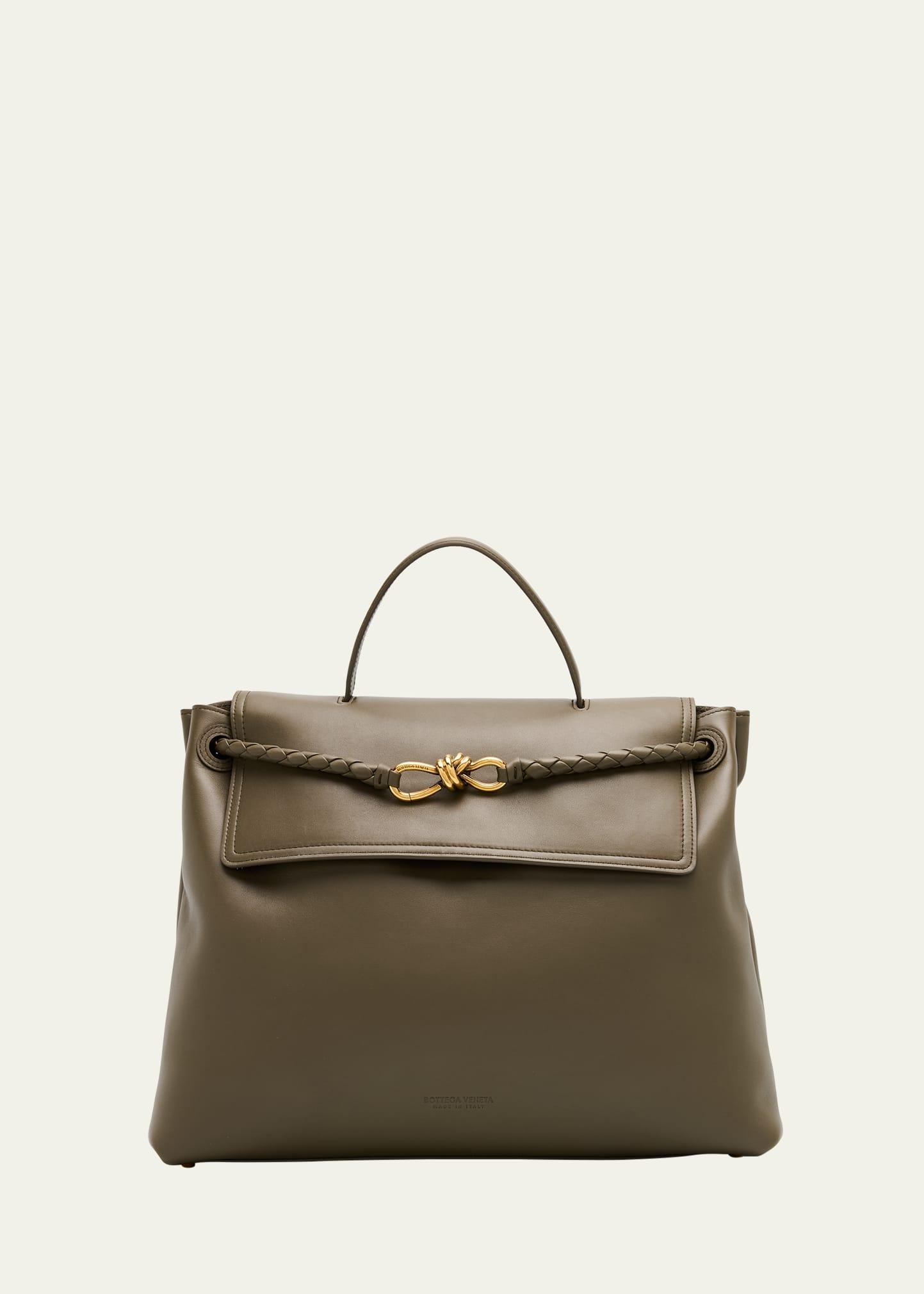 andiamo large leather top-handle bag