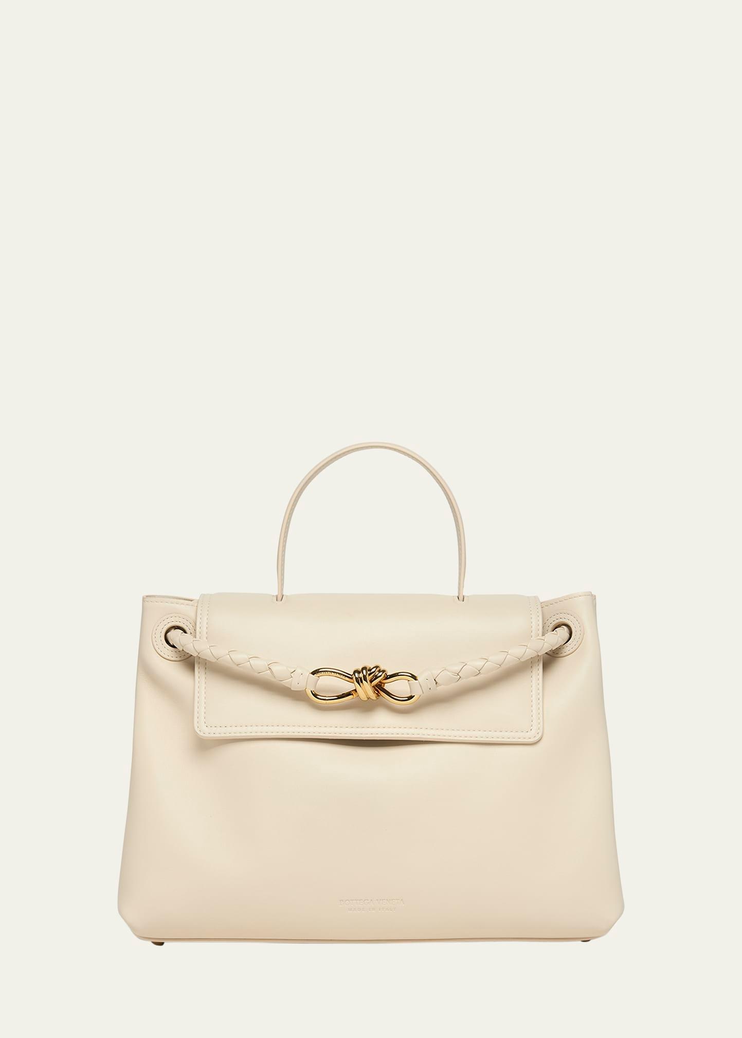 andiamo medium leather top-handle bag