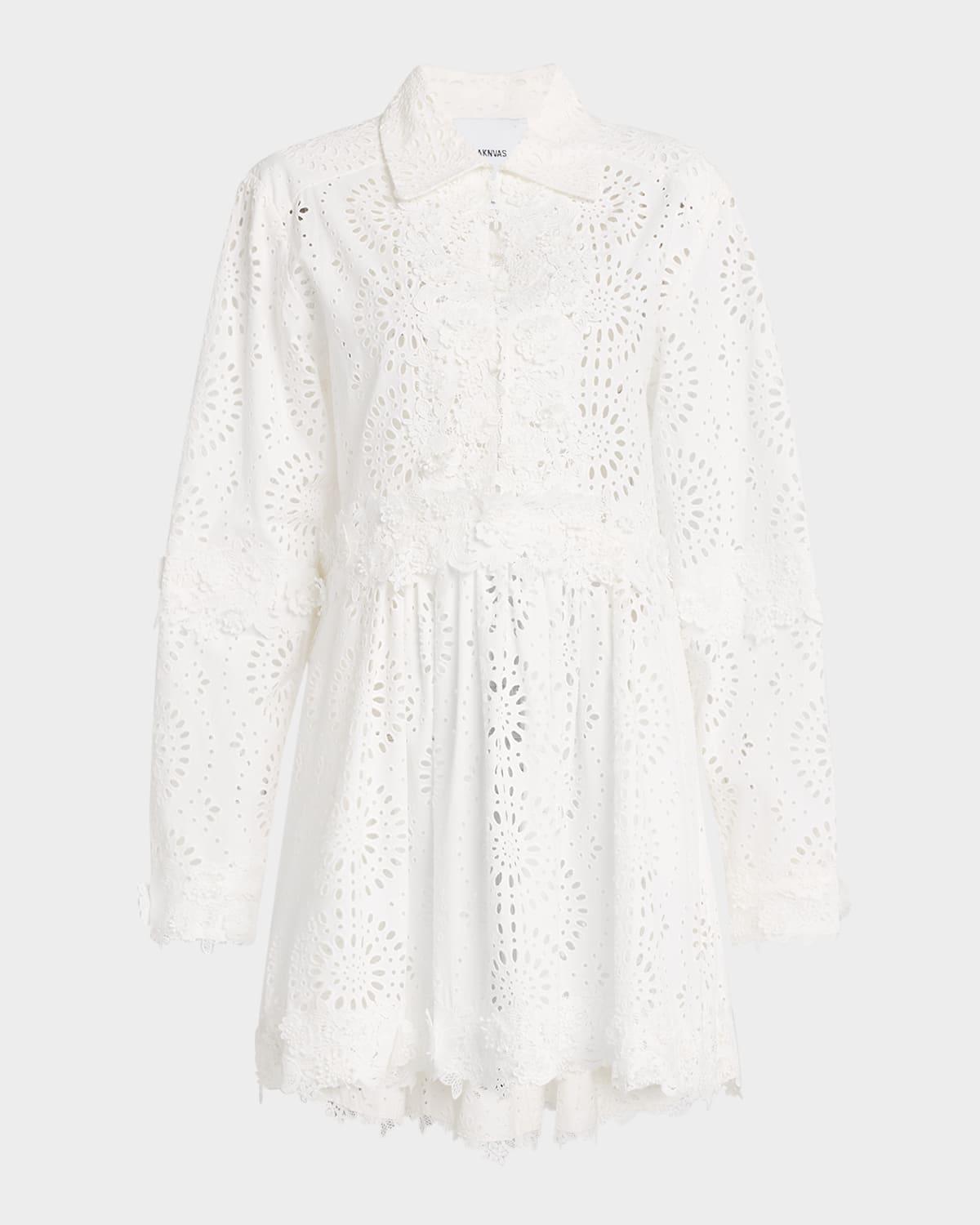 andie floral eyelet mini dress