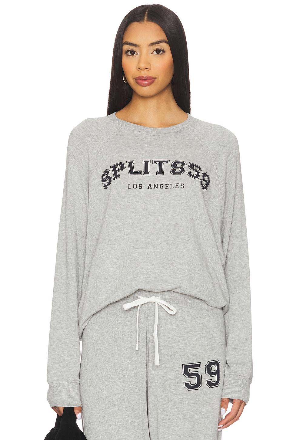 andie oversized fleece varsity graphic sweatshirt