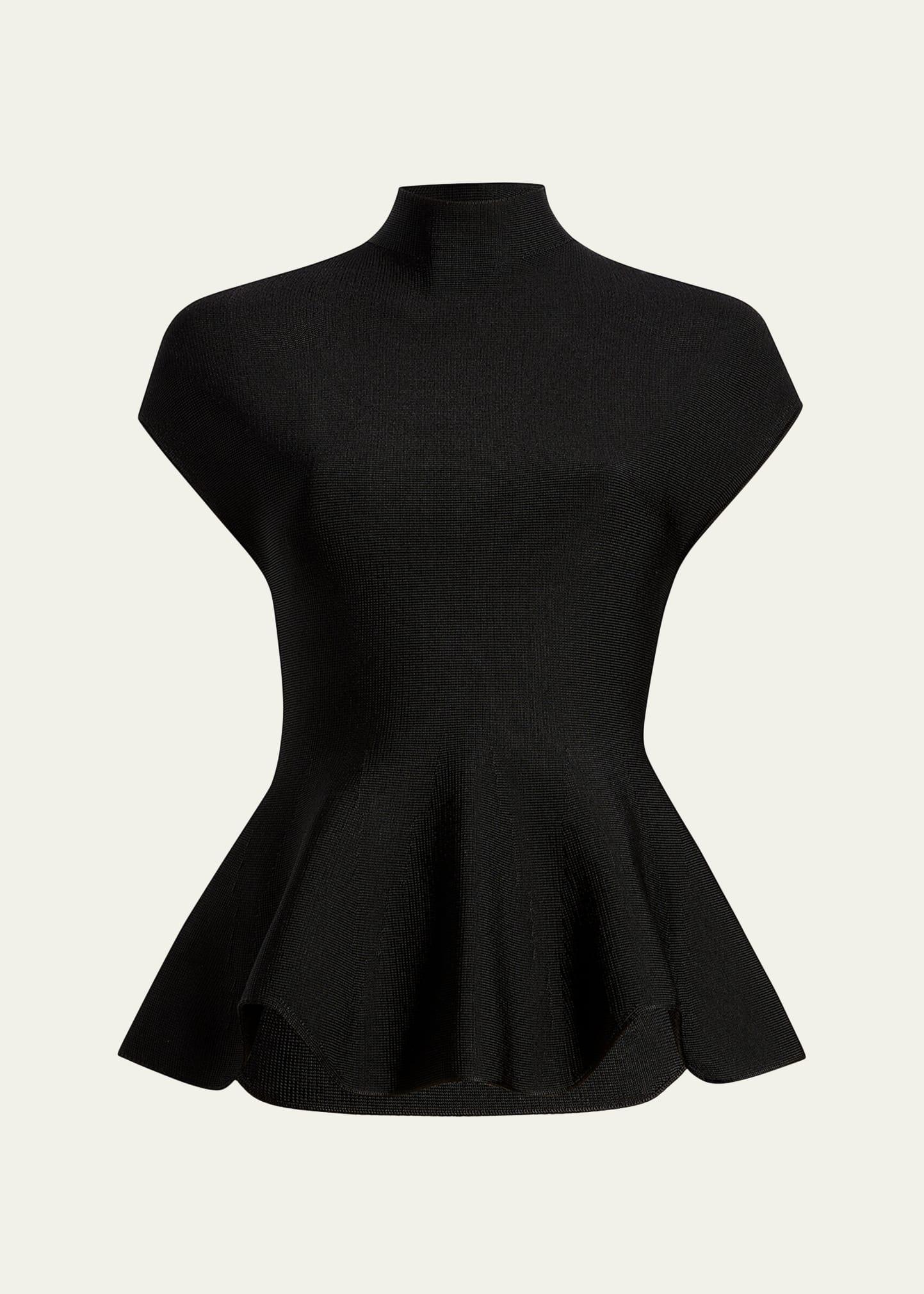 andra knit peplum top