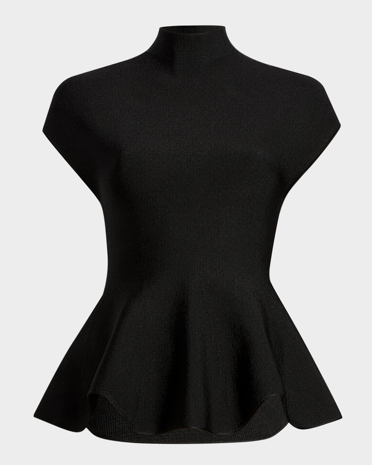 andra knit peplum top