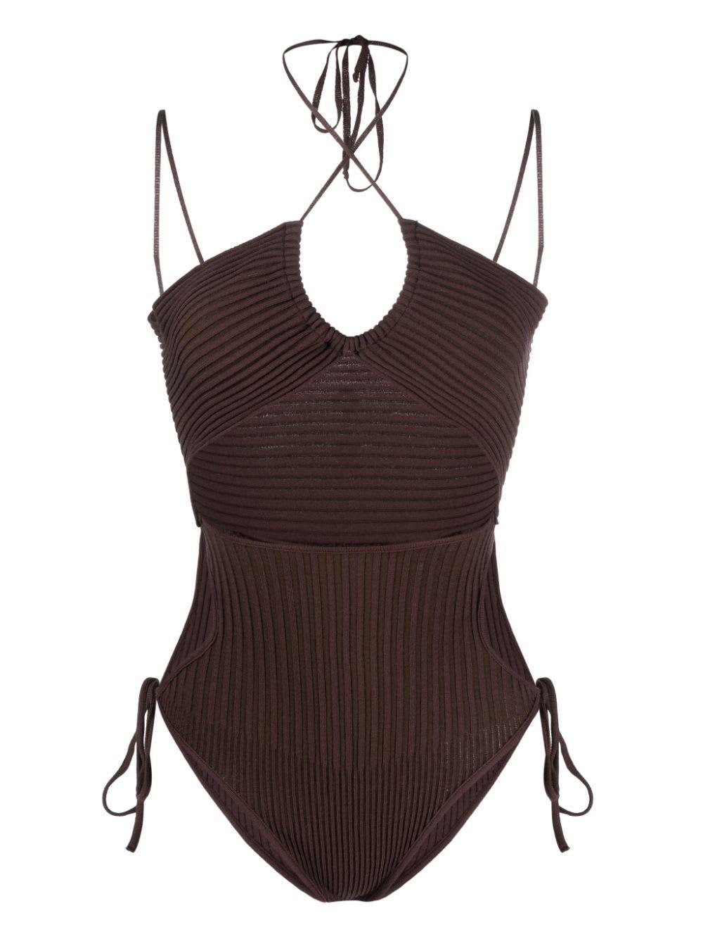 andreādamo cut-out knitted bodysuit