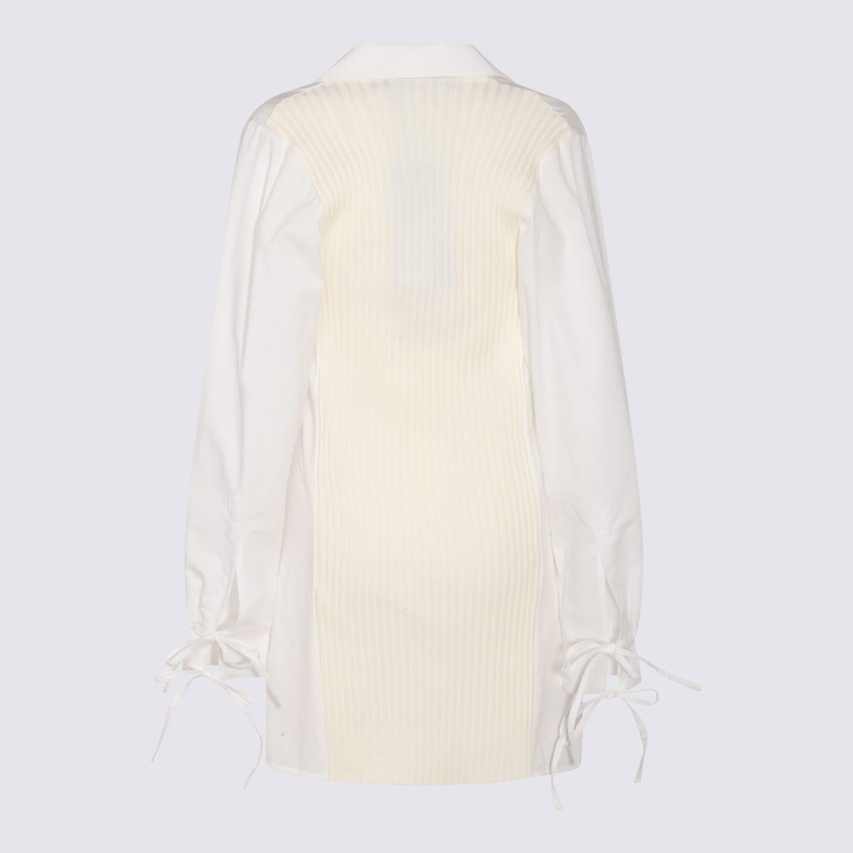 andreādamo ivory cotton blend dress