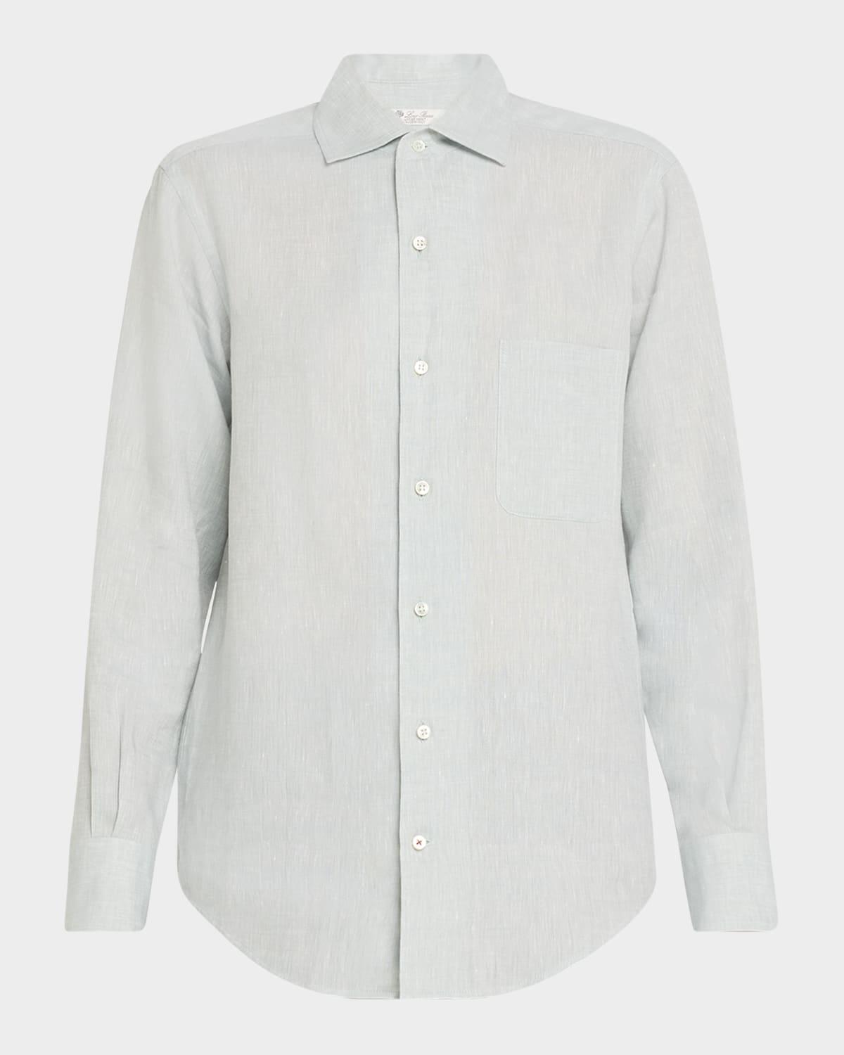 andre button down linen solaire shirt
