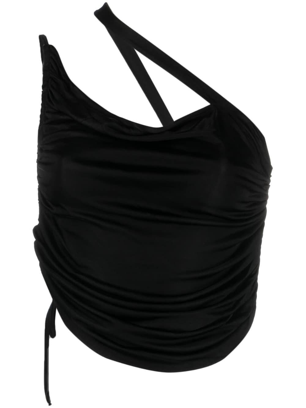 andrea adamo top black viscose - women