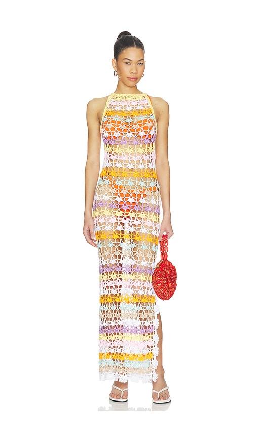 andreeva handmade crochet dress in yellow.