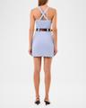 andri sleeveless belted cotton mini dress