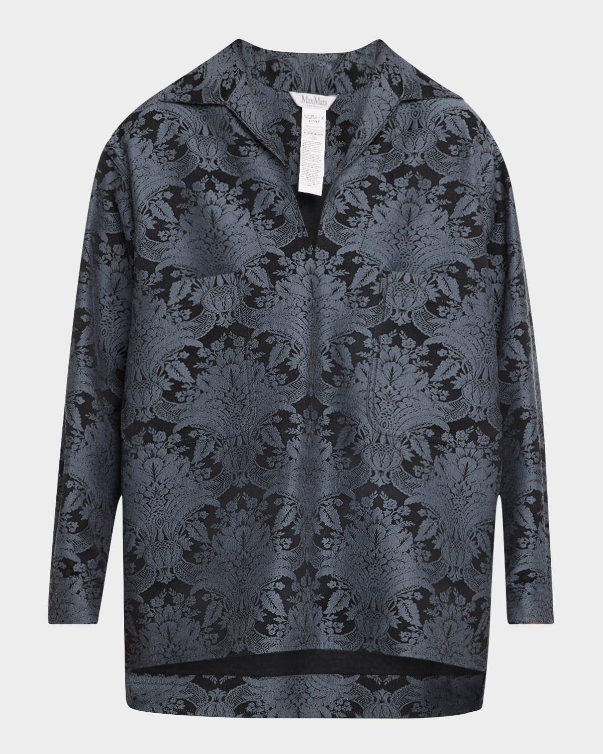 anemone baroque jacquard shirt jacket
