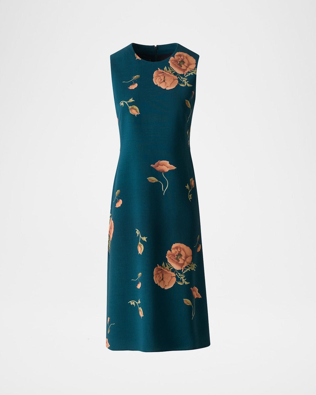 anemone double face cashmere-blend dress