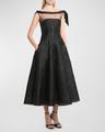 anemone jacquard illusion midi dress