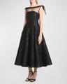 anemone jacquard illusion midi dress
