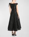 anemone jacquard illusion midi dress