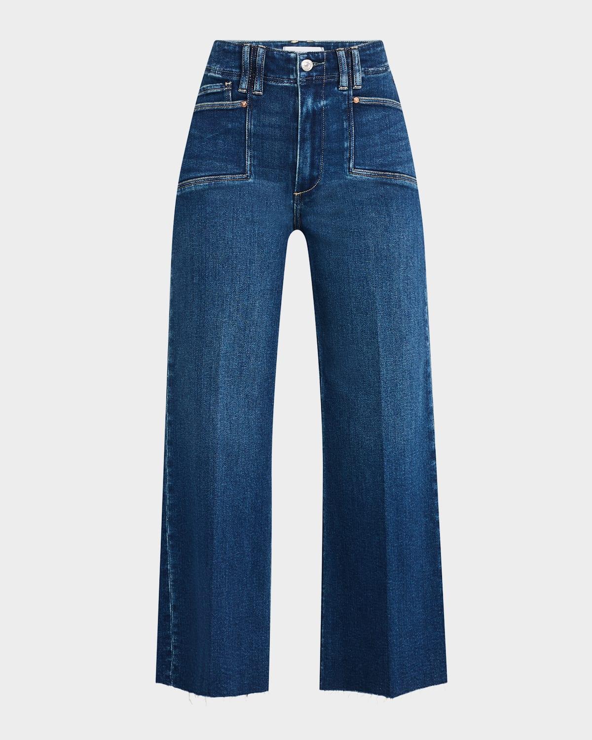 anessa raw hem jeans with set-in pockets
