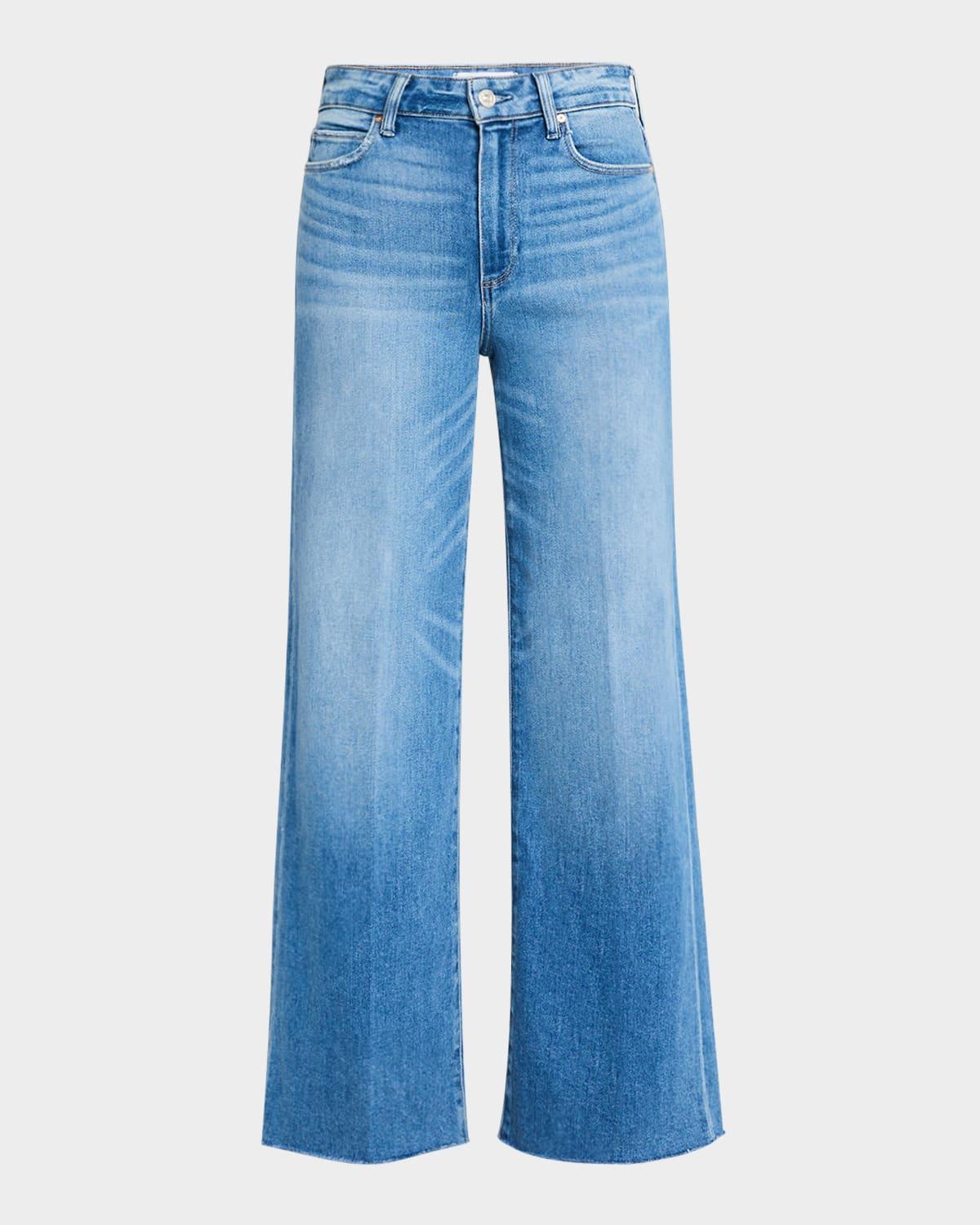 anessa wide-leg raw hem jeans